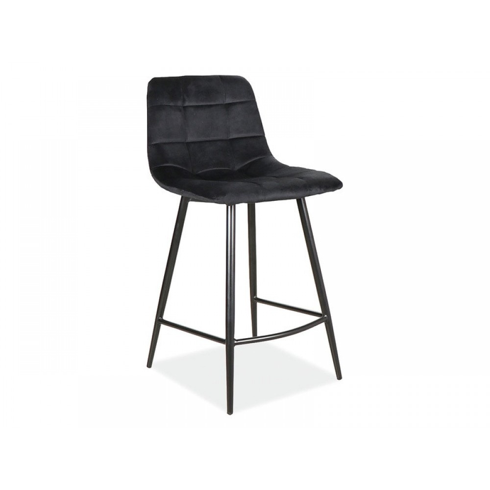 Барний стілець Mila H-2 Velvet чорний Signal