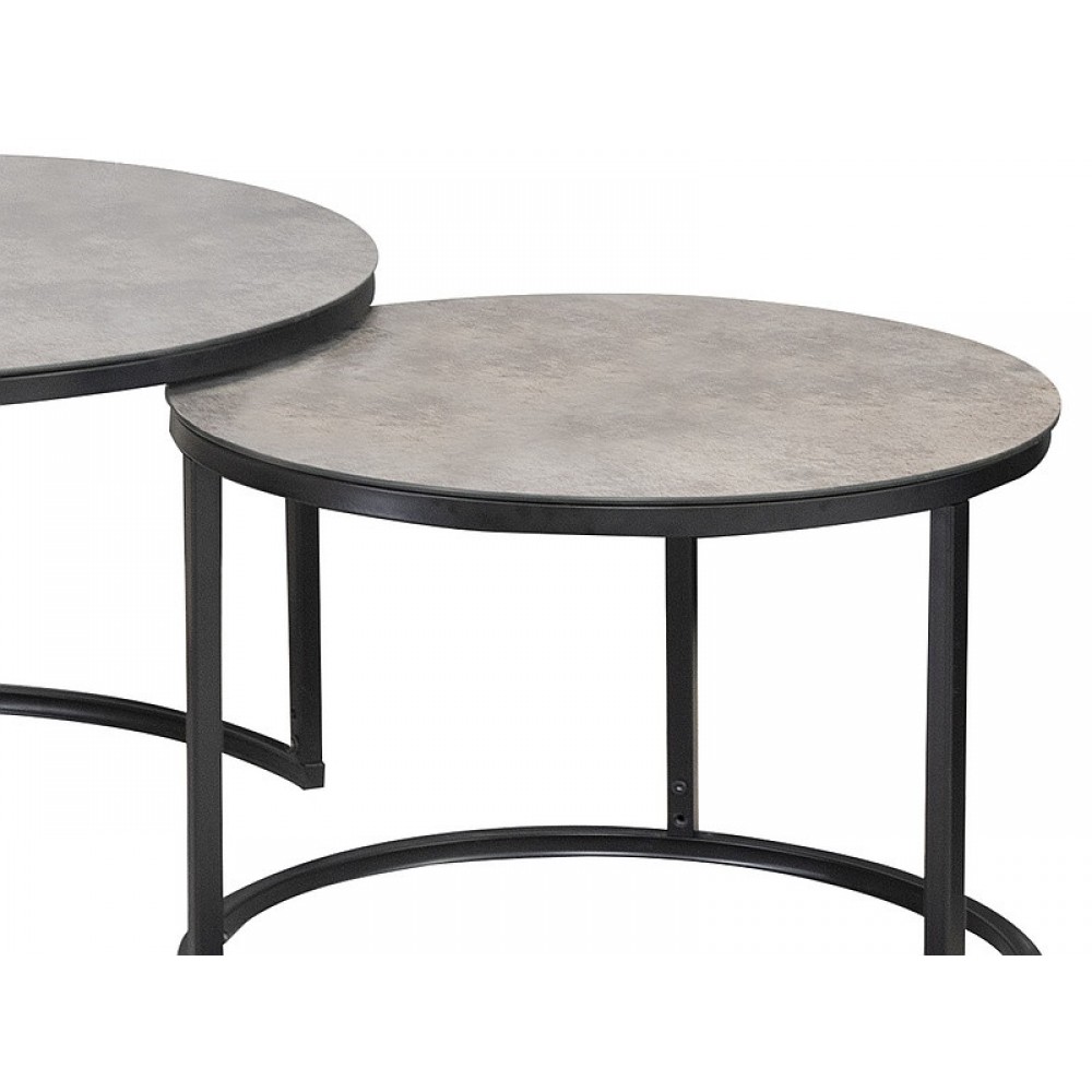 Журнальный столик (комплект) Atlanta B II белый эффект мрамора/хром Signal