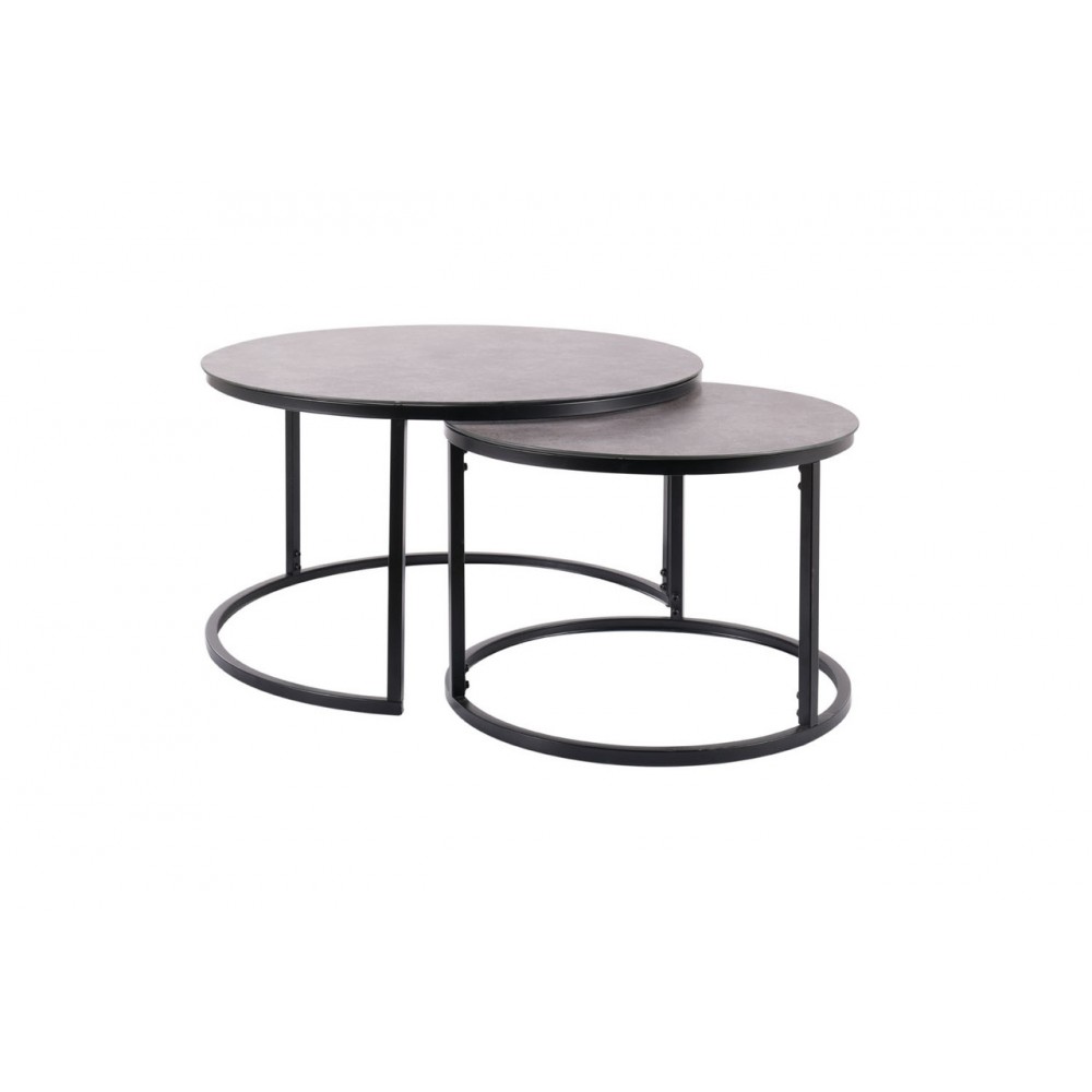 Журнальный столик (комплект) Atlanta B II белый эффект мрамора/хром Signal