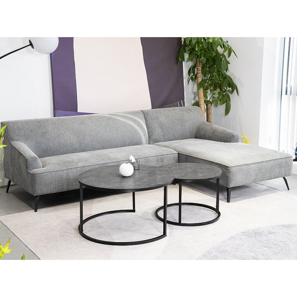 Журнальный столик (комплект) Atlanta B II белый эффект мрамора/хром Signal