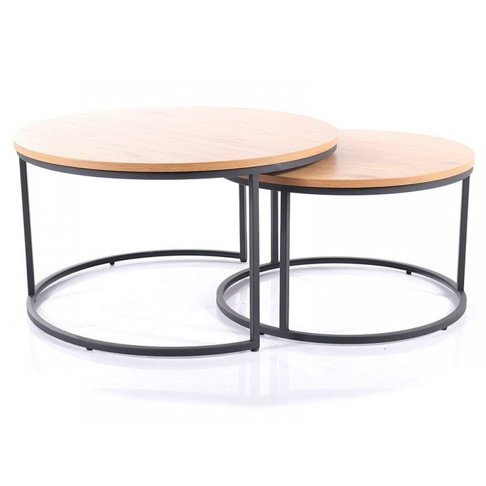 Журнальный столик (комплект) Atlanta III дуб/черный Signal