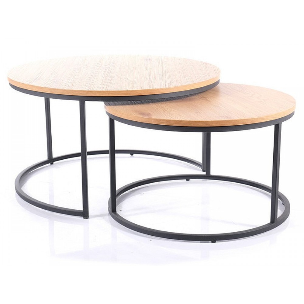 Журнальный столик (комплект) Atlanta III дуб/черный Signal