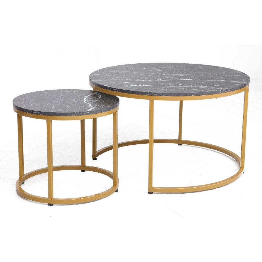 Журнальний столик (комплект) Dion дуб/чорний Signal