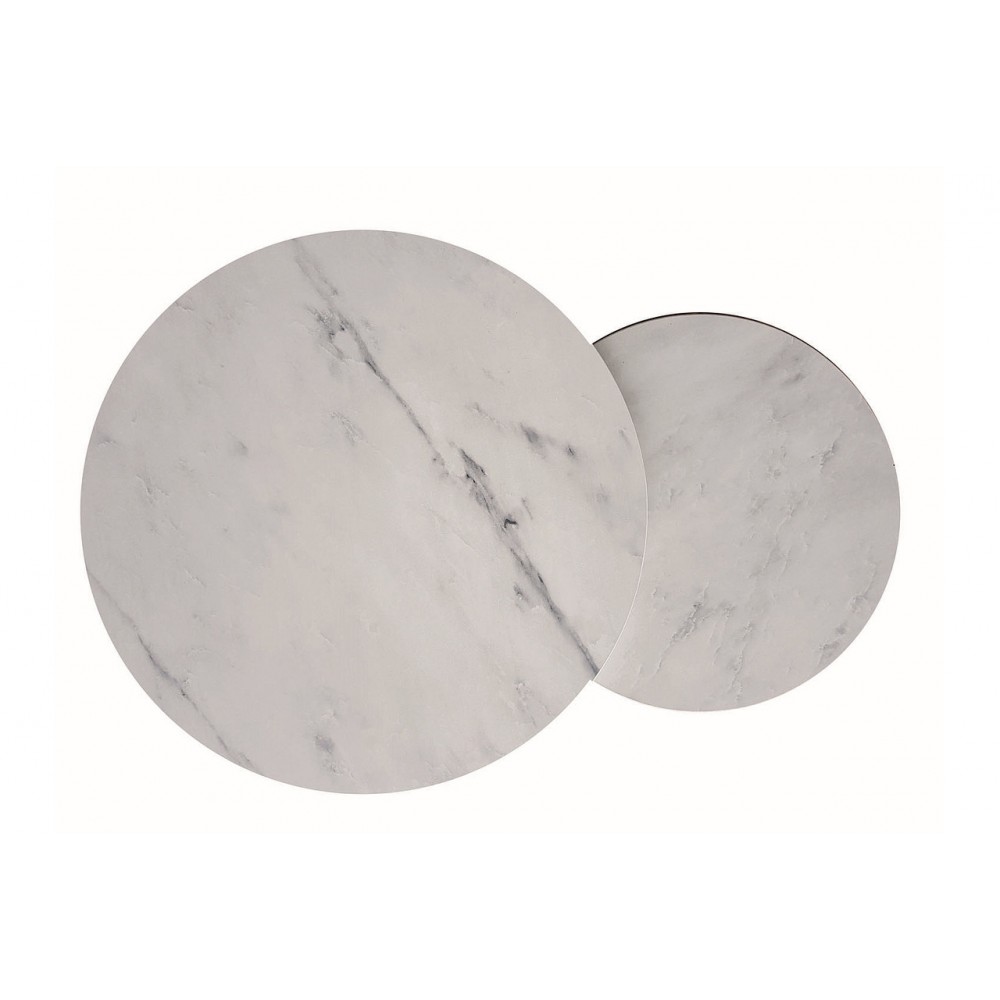 Журнальний столик (комплект) Hola білий ефект мармуру/чорний Signal