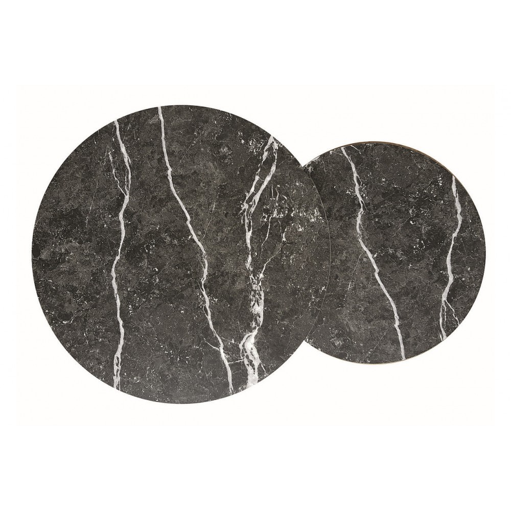 Журнальний столик (комплект) Hola білий ефект мармуру/чорний Signal