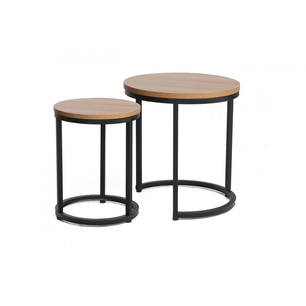 Журнальний столик (комплект) Hola білий ефект мармуру/чорний Signal