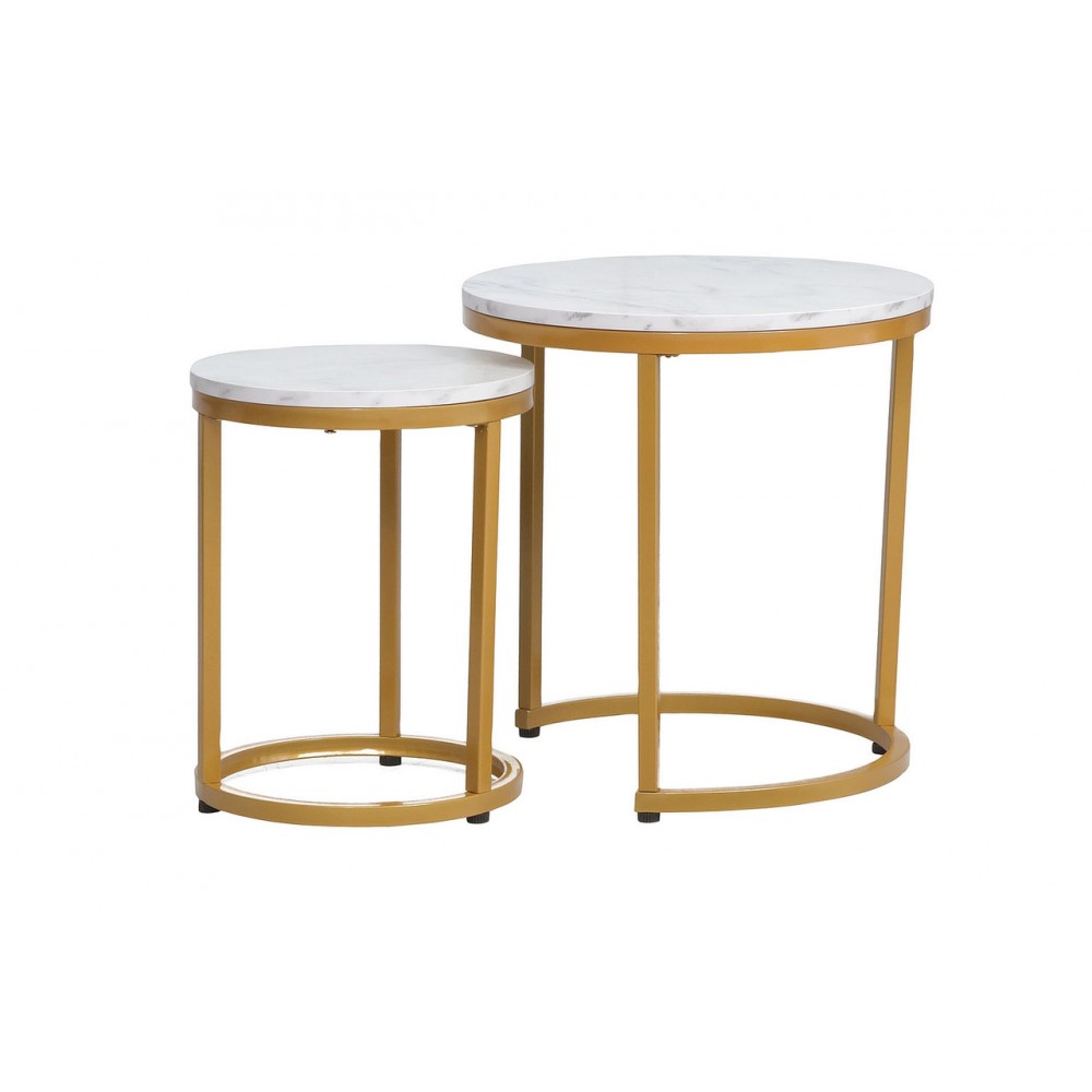 Журнальний столик (комплект) Hola чорний ефект мармуру/чорний Signal