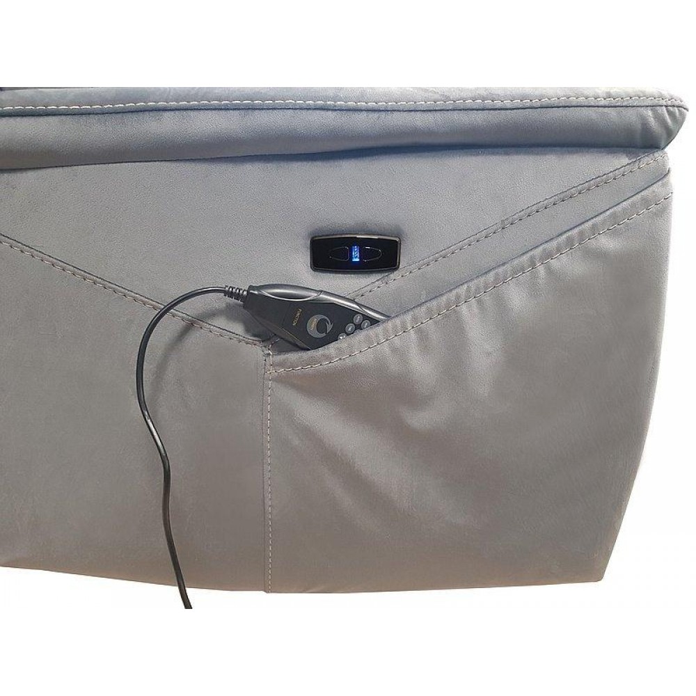 Кресло с функцией массажа Neptun M Velvet светло-серый Signal