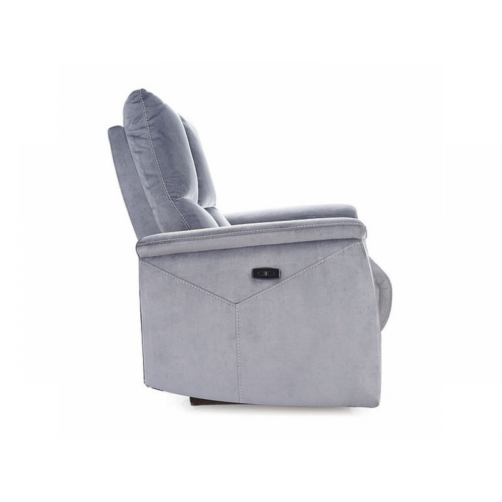 Кресло с функцией массажа Neptun M Velvet светло-серый Signal