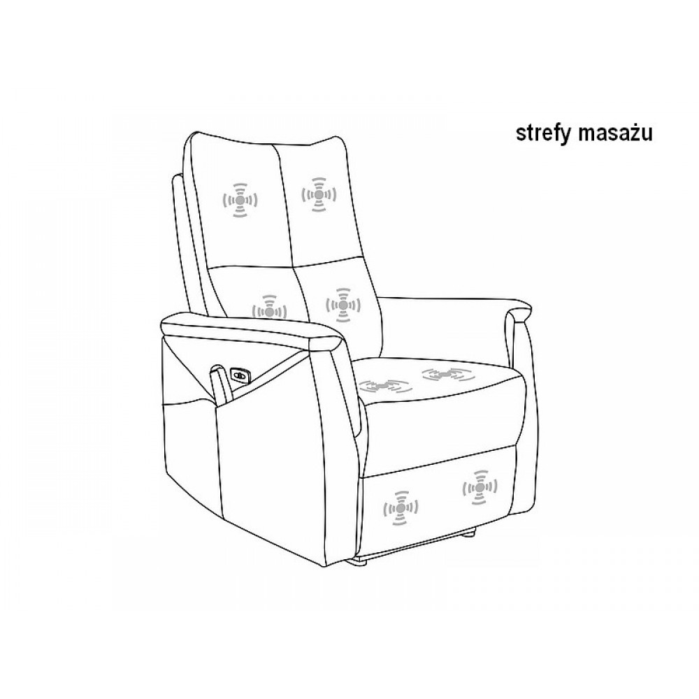 Кресло с функцией массажа Neptun M Velvet серый Signal