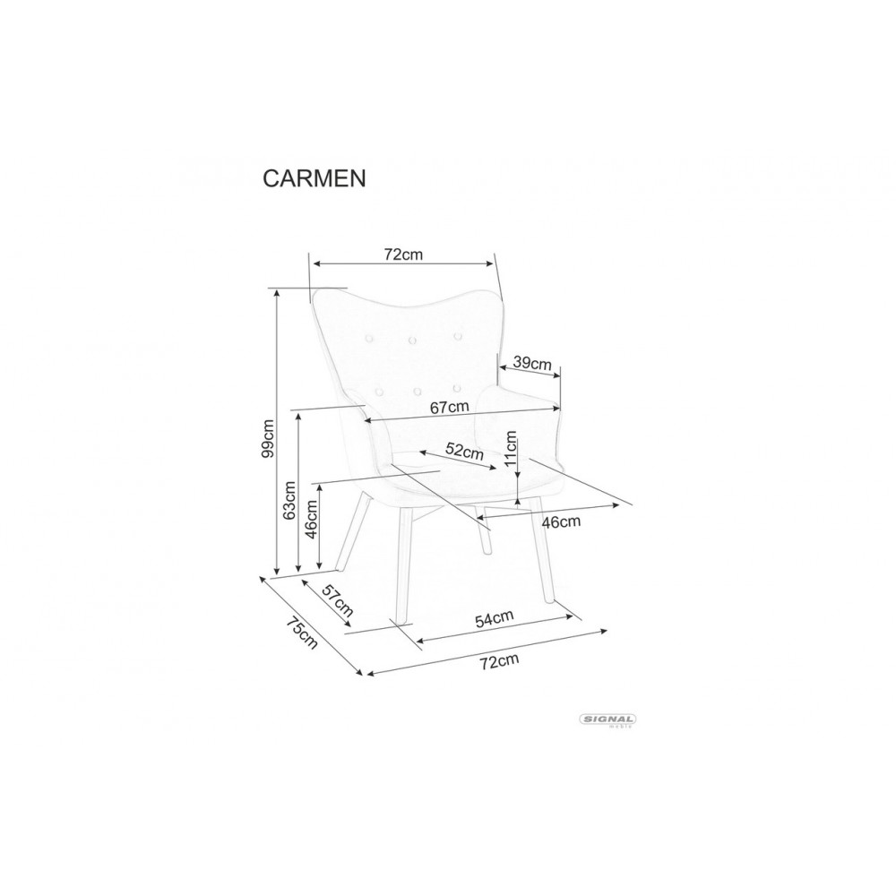 Крісло Carmen Velvet кориця Signal