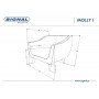 Крісло Molly 1 Velvet оливковий Signal Крісло Molly 1 Velvet оливковий Signal