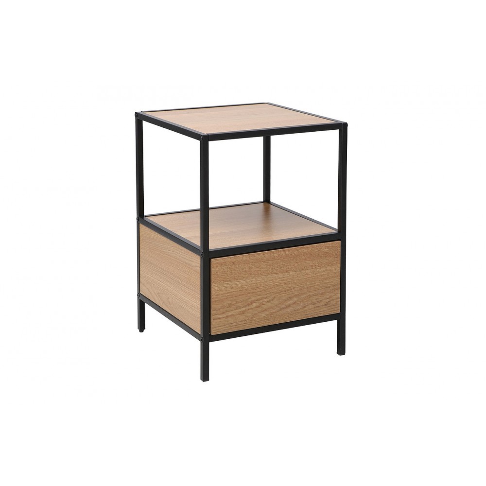 Тумба приліжкова Geo S дуб/чорний Signal