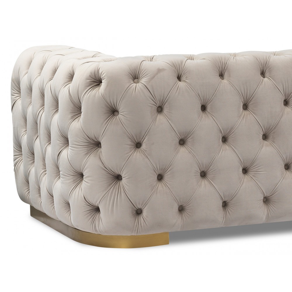 Софа Chester Velvet 2 сірий/золотий Signal