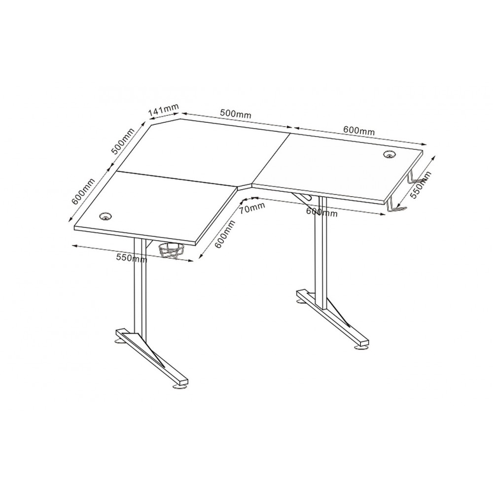 Стіл комп'ютерний B-219 чорний Signal