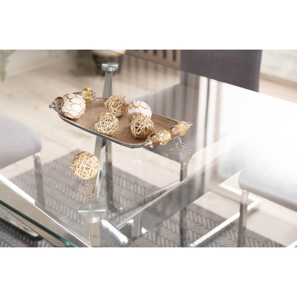 Стол Agis II прозрачный/хром Signal