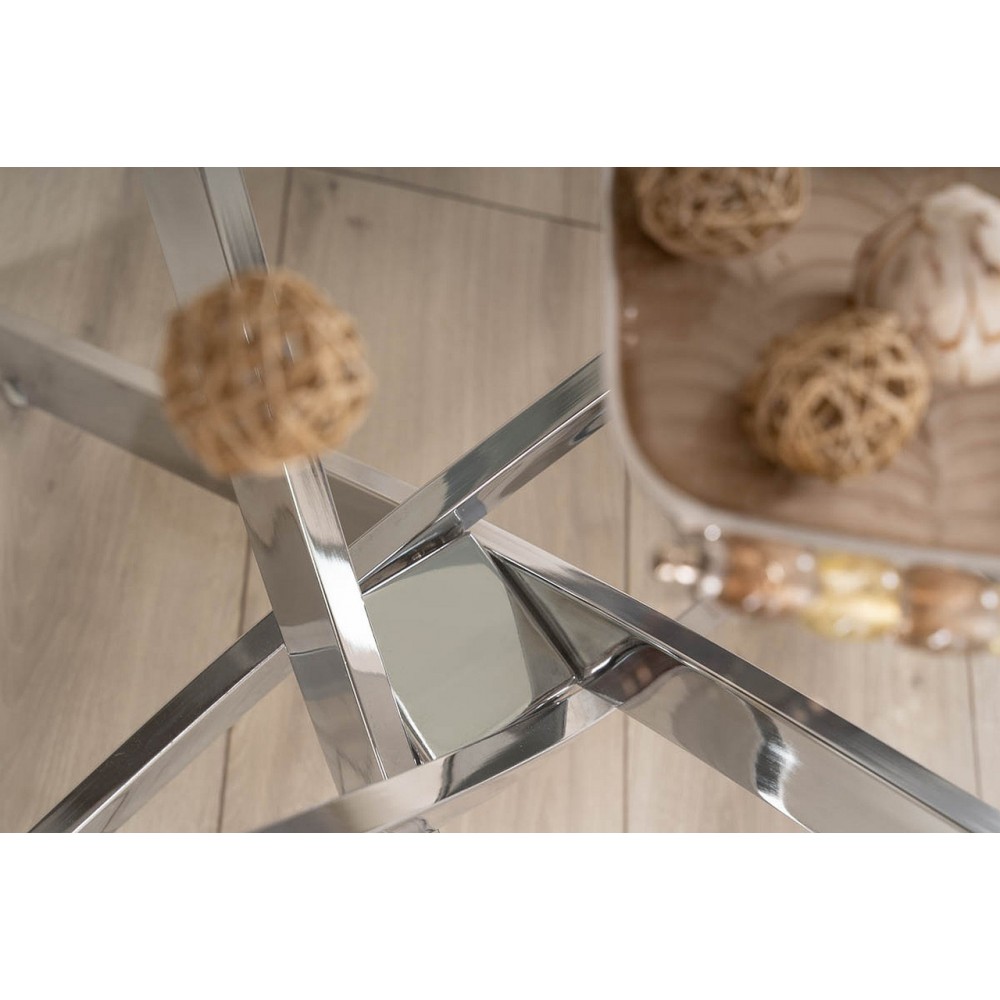 Стол Agis II прозрачный/хром Signal