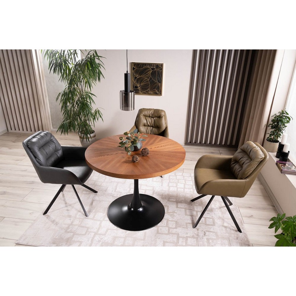 Стіл Amadeo горіх/чорний Signal