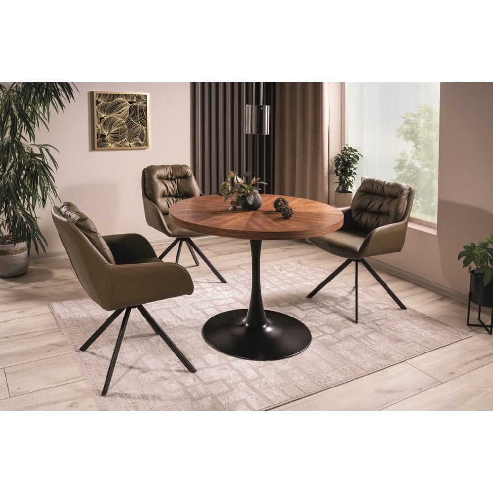 Стіл Amadeo горіх/чорний Signal