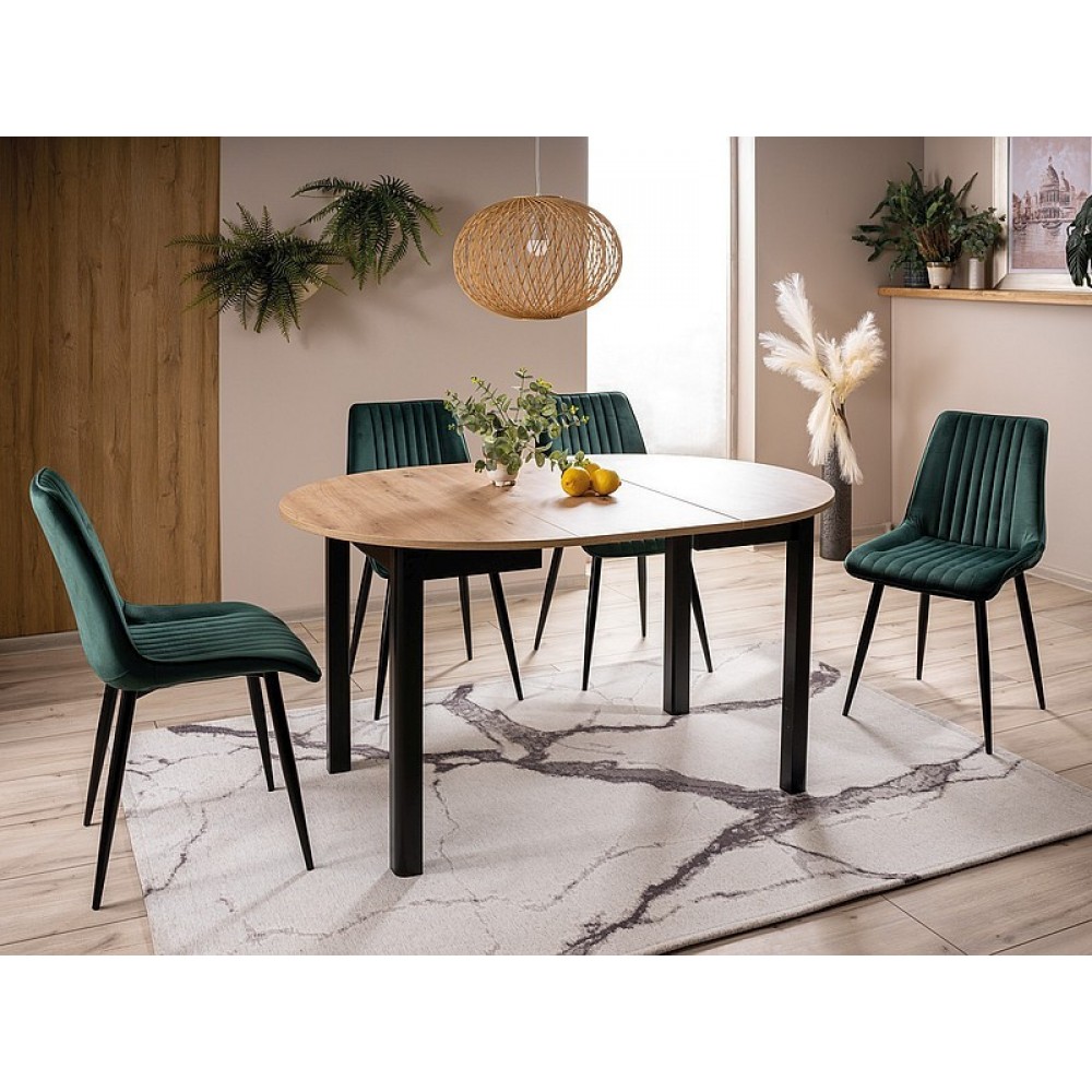 Стіл Dante дуб артисан/чорний Signal