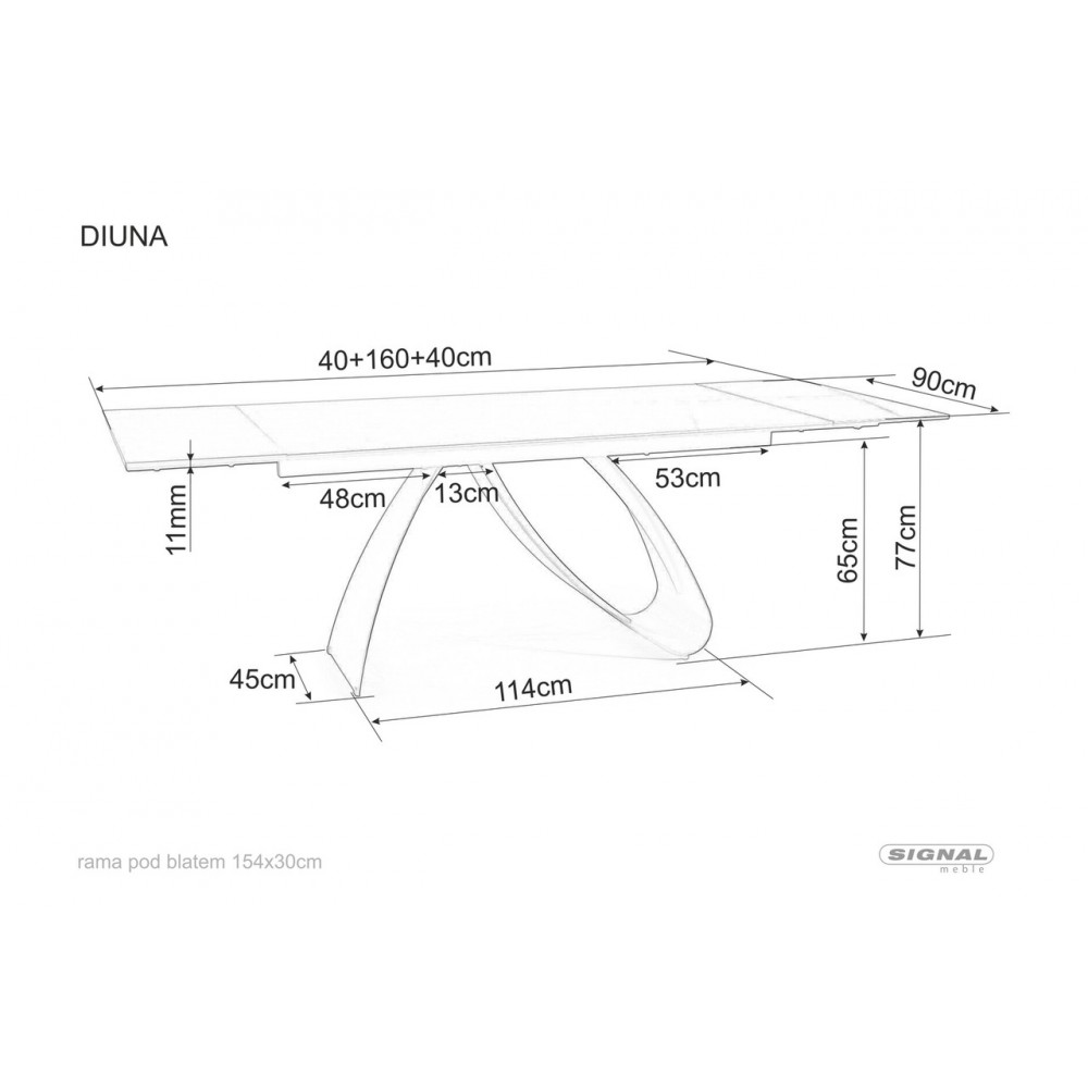 Стіл Diuna Ceramic чорний Signal