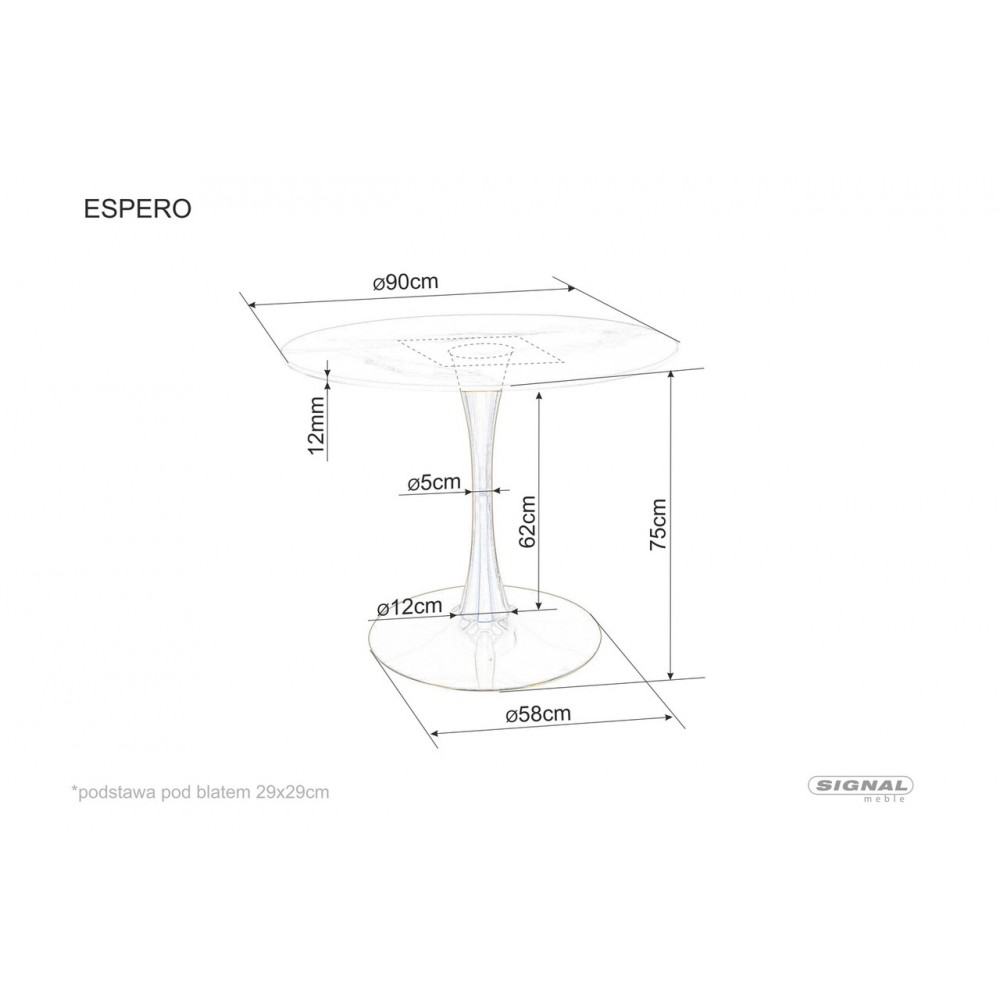 Стіл Espero білий/золотий Signal
