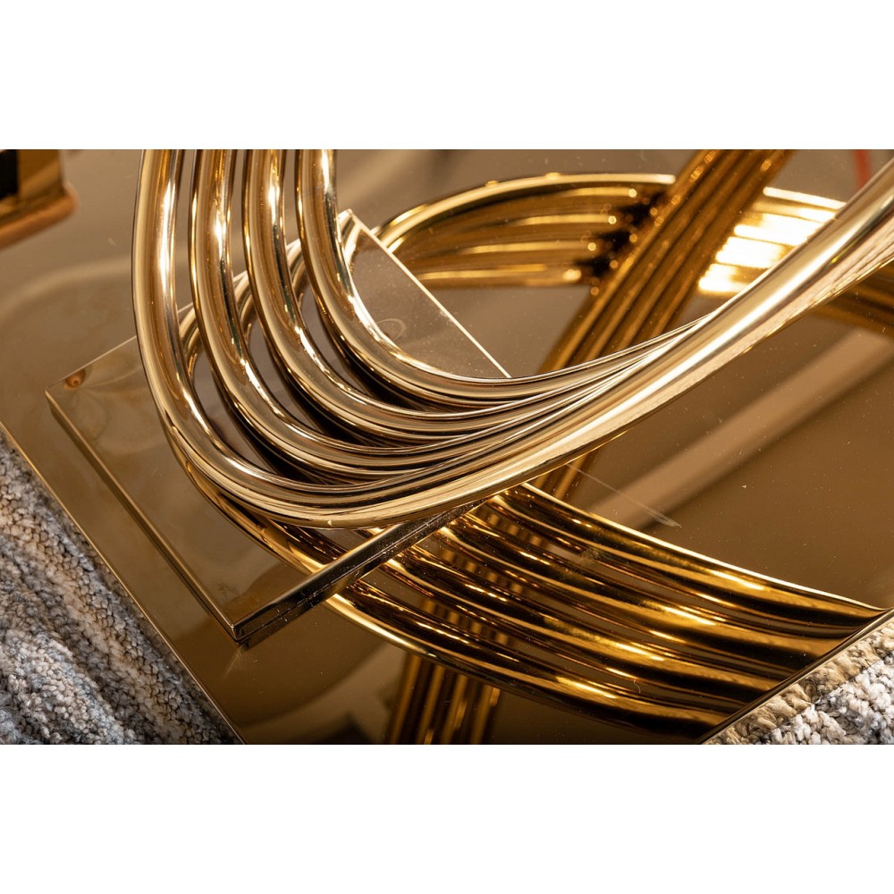 Стіл Hermes білий ефект мармуру/золотий Signal