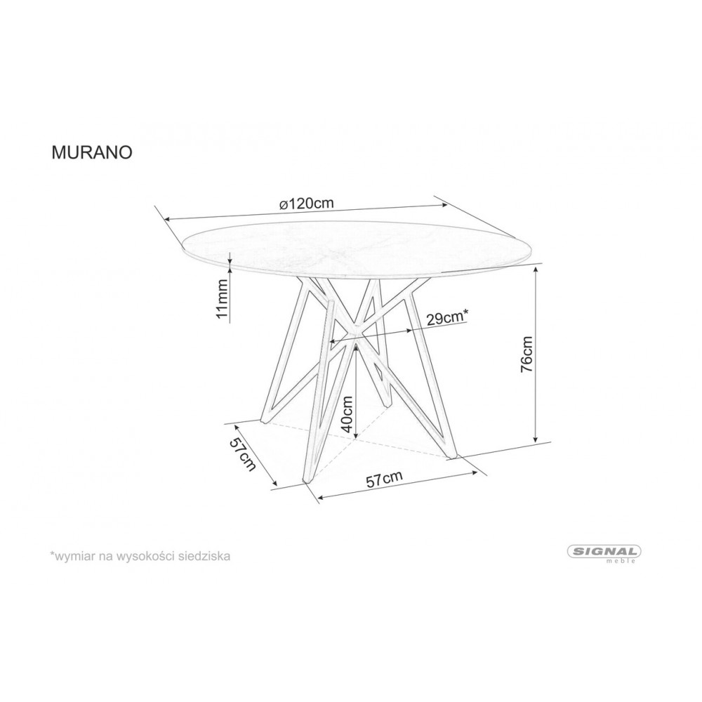 Стіл Murano білий/хром Signal