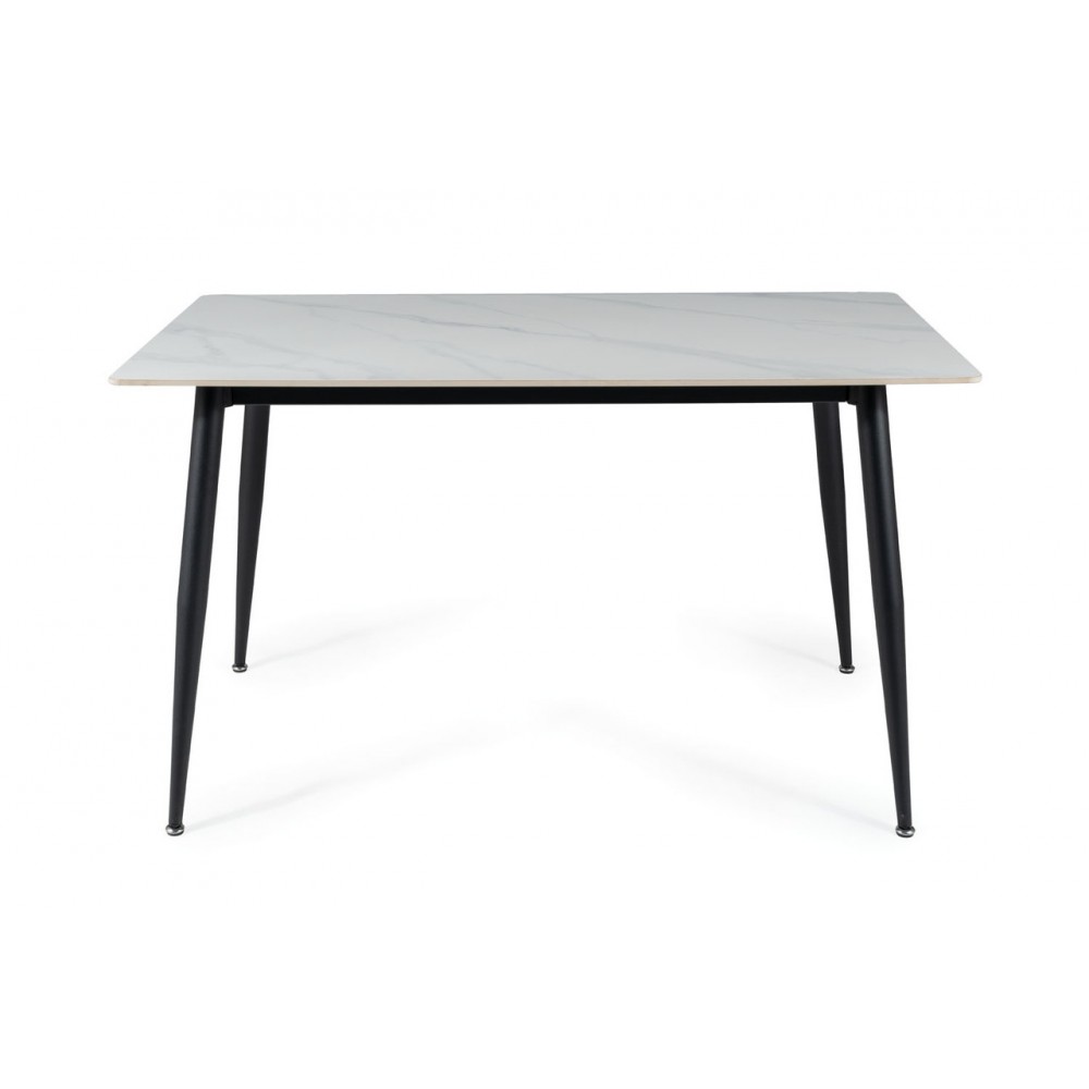 Стіл Rion білий ефект мармуру/чорний Signal