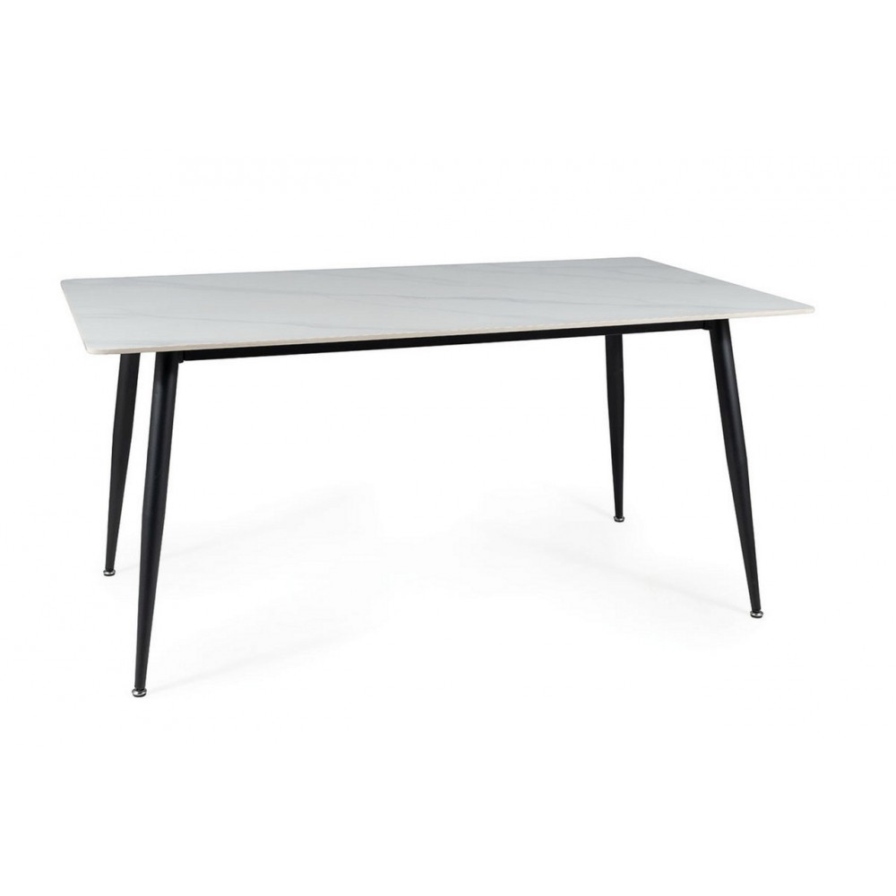 Стіл Rion білий ефект мармуру/чорний Signal