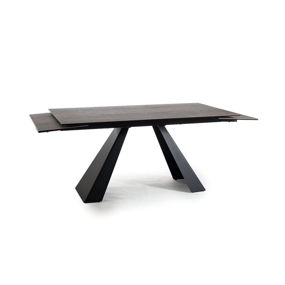 Стіл Salvadore Ceramic ефект дерева/чорний Signal