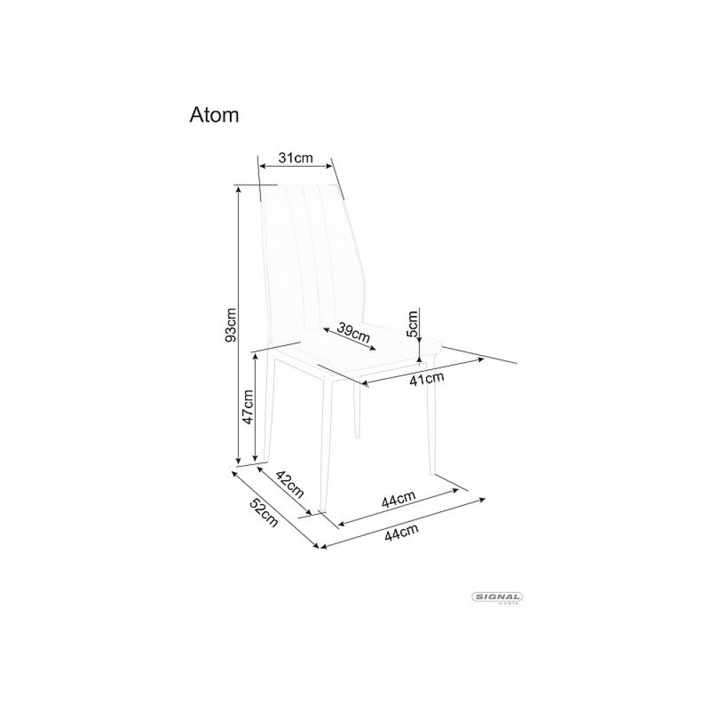 Стілець Atom Velvet сірий Signal