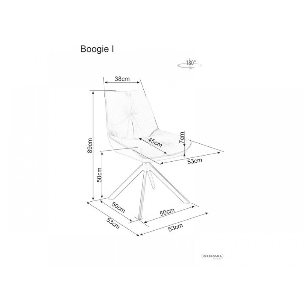 Стілець Boogie I Velvet чорний Signal