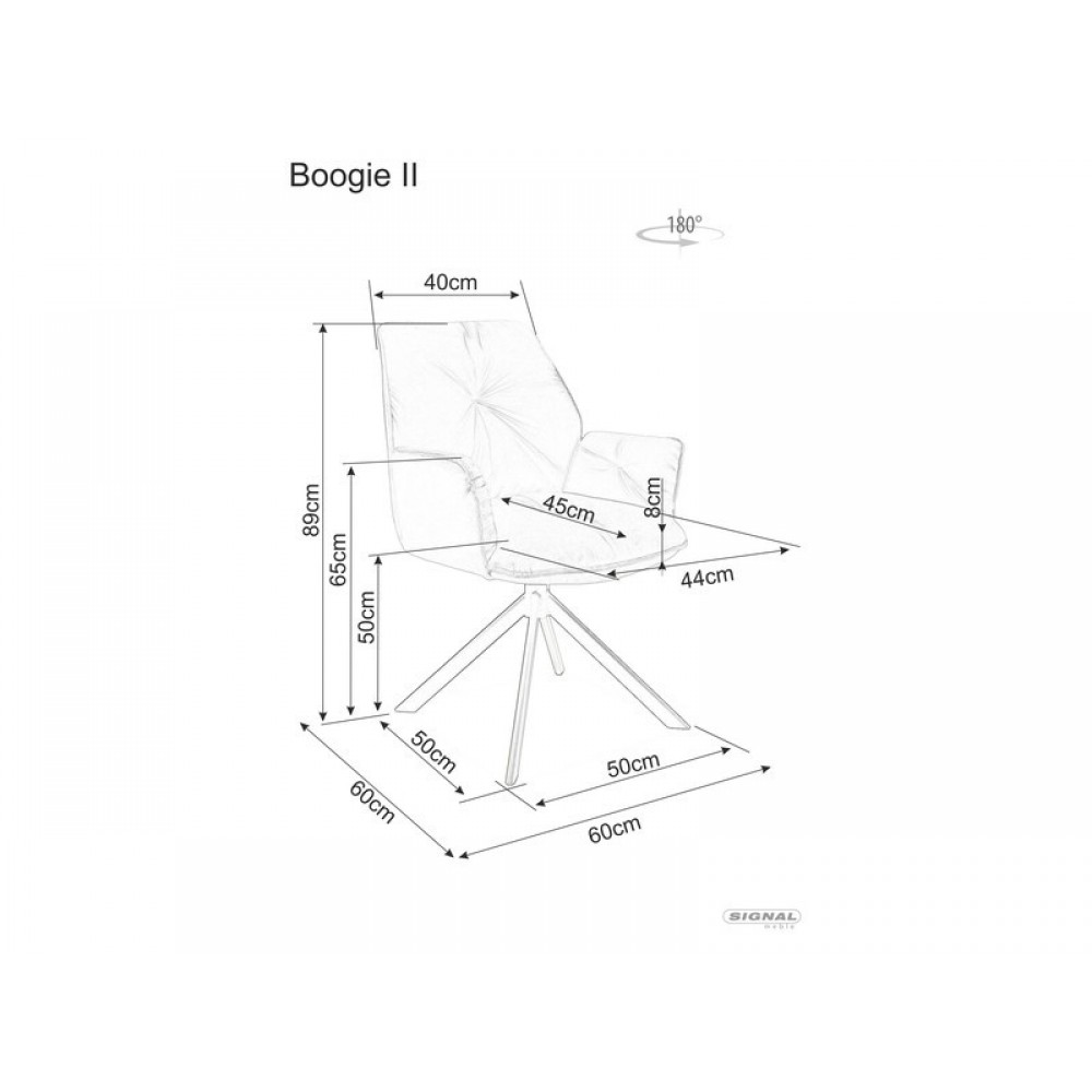 Стул Boogie II Velvet серый Signal