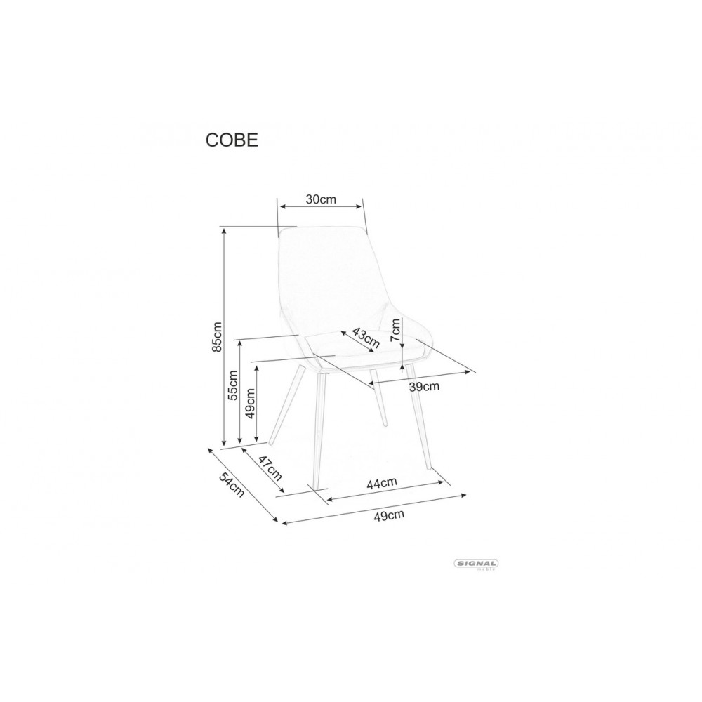 Стілець Cobe Velvet оливковий Signal