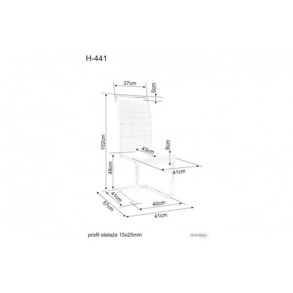 Стілець H-441 Velvet сірий Signal Стілець H-441 Velvet сірий Signal