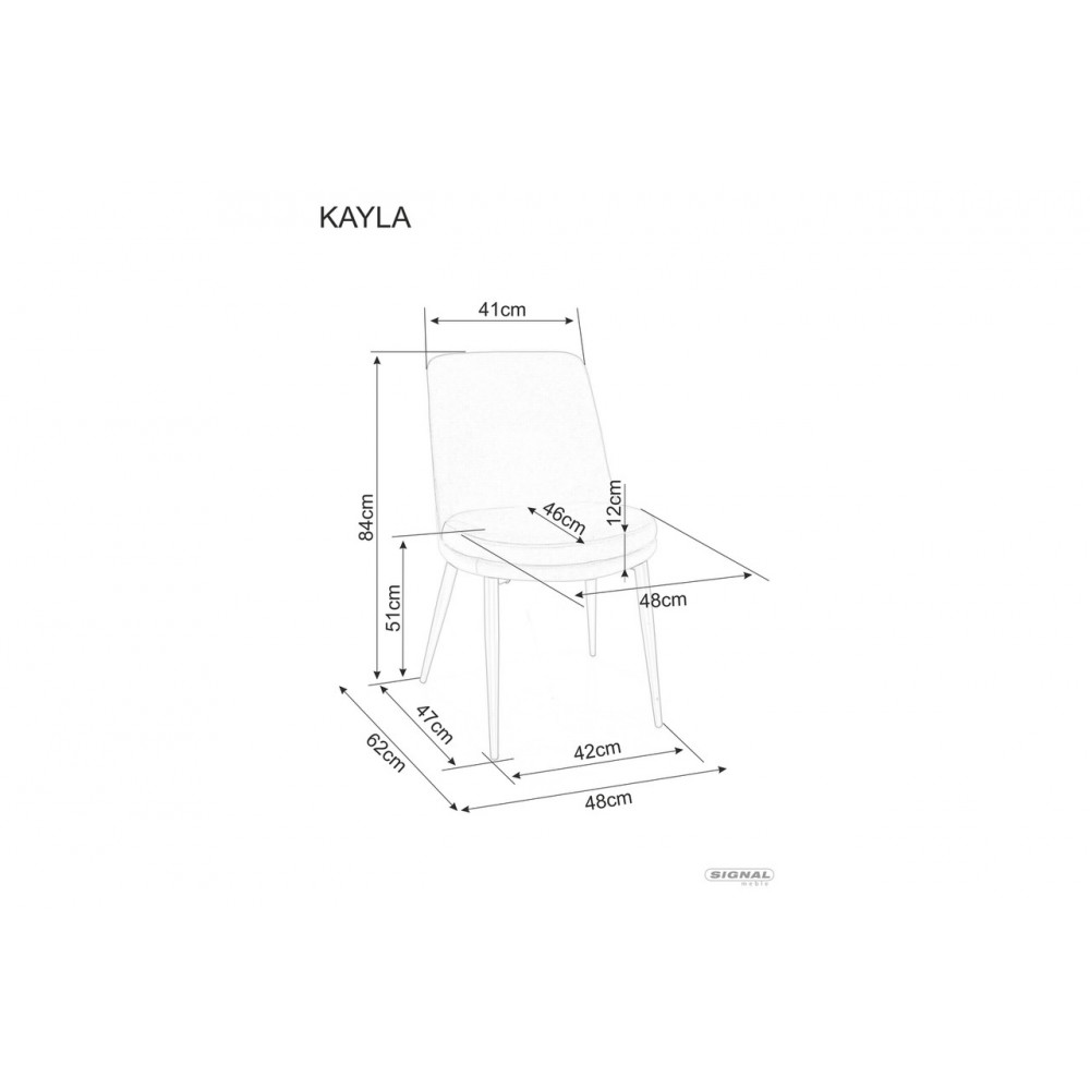 Стул Kayla Velvet серый Signal