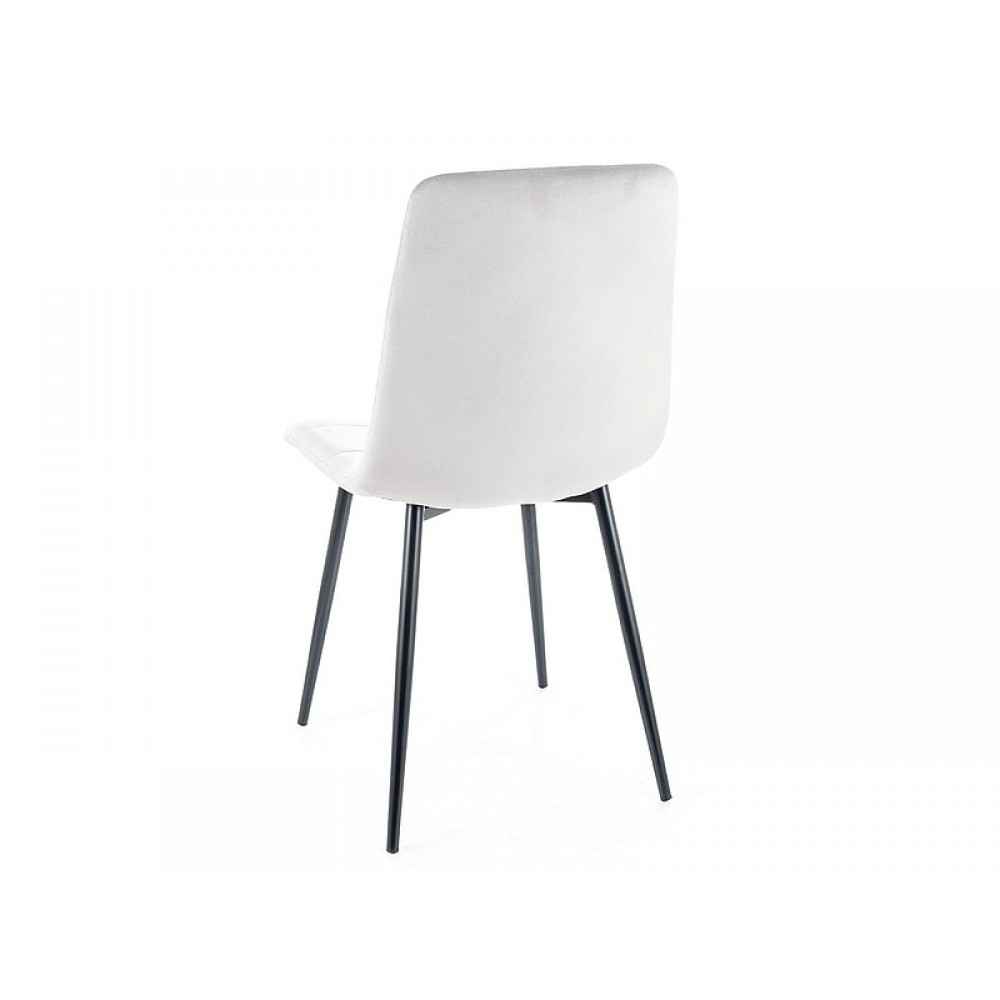 Стілець Mila D Velvet сірий/дуб Signal