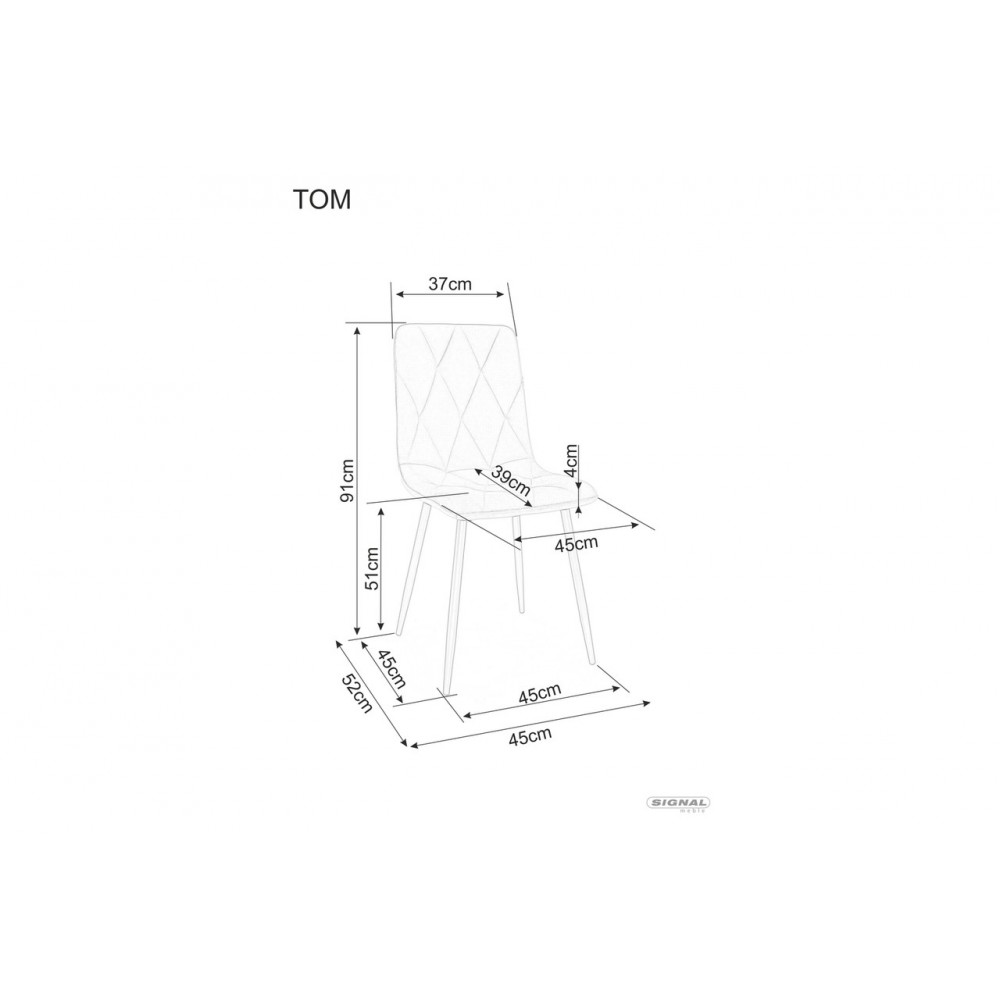 Стілець Tom Velvet темно-бежевий Signal