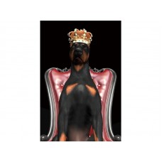 Принт Dog in Crown Signal