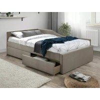 Кровать Eliot Velvet 120x200 Signal темно-бежевый