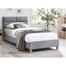 Кровать Sierra Velvet 90x200 Signal серый
