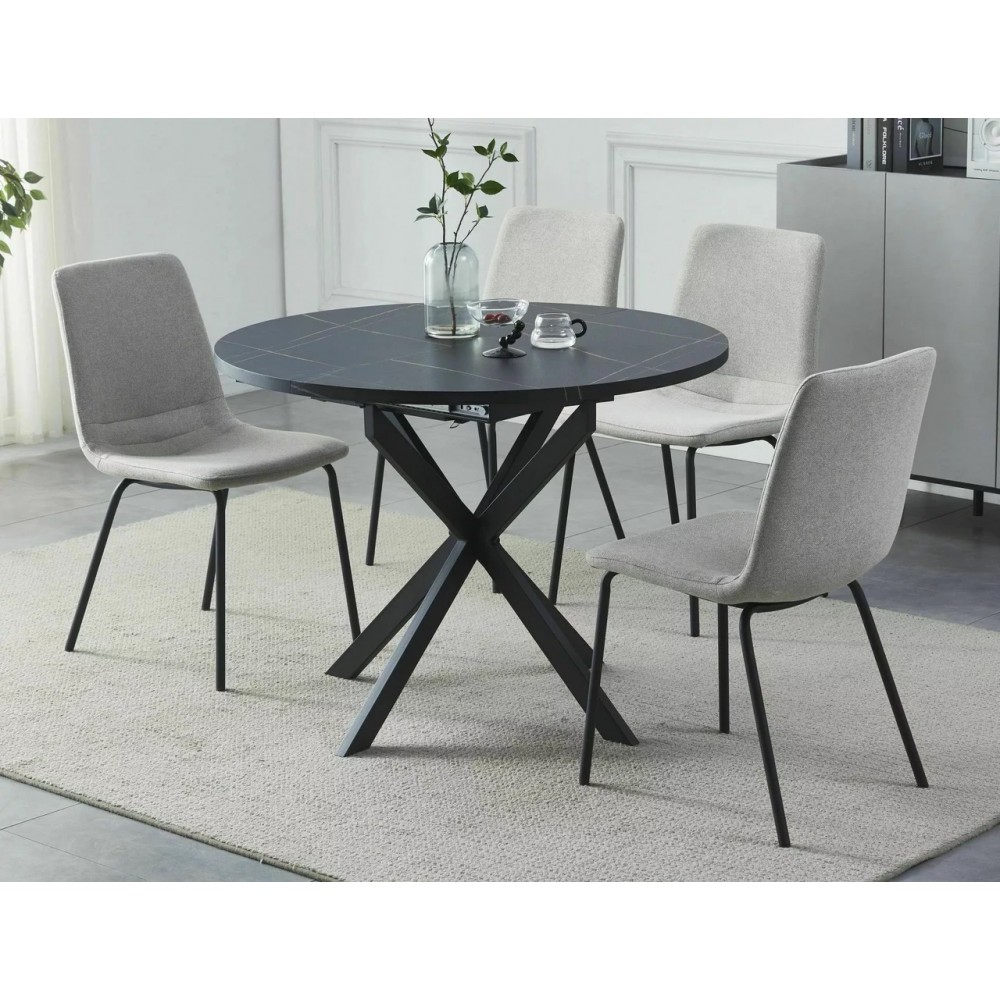 Стол Gaston Signal черный эффект мрамора