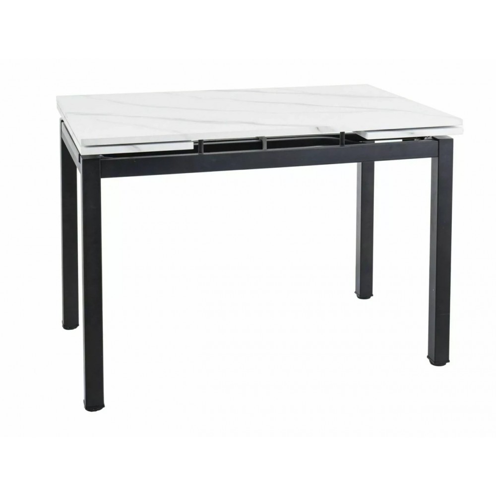 Стол GD-017 Signal белый эффект мрамора/черный мат