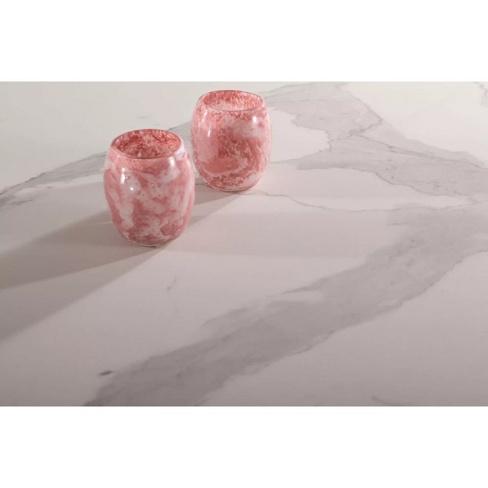 Стіл Peterson Ceramic Statuario Venato Signal білий/чорний