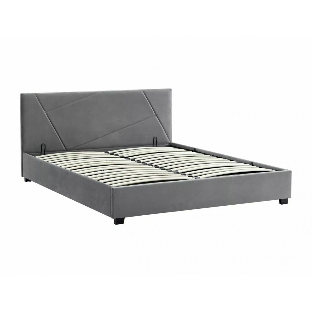 Ліжко Columbia Velvet 160x200 Signal сіре