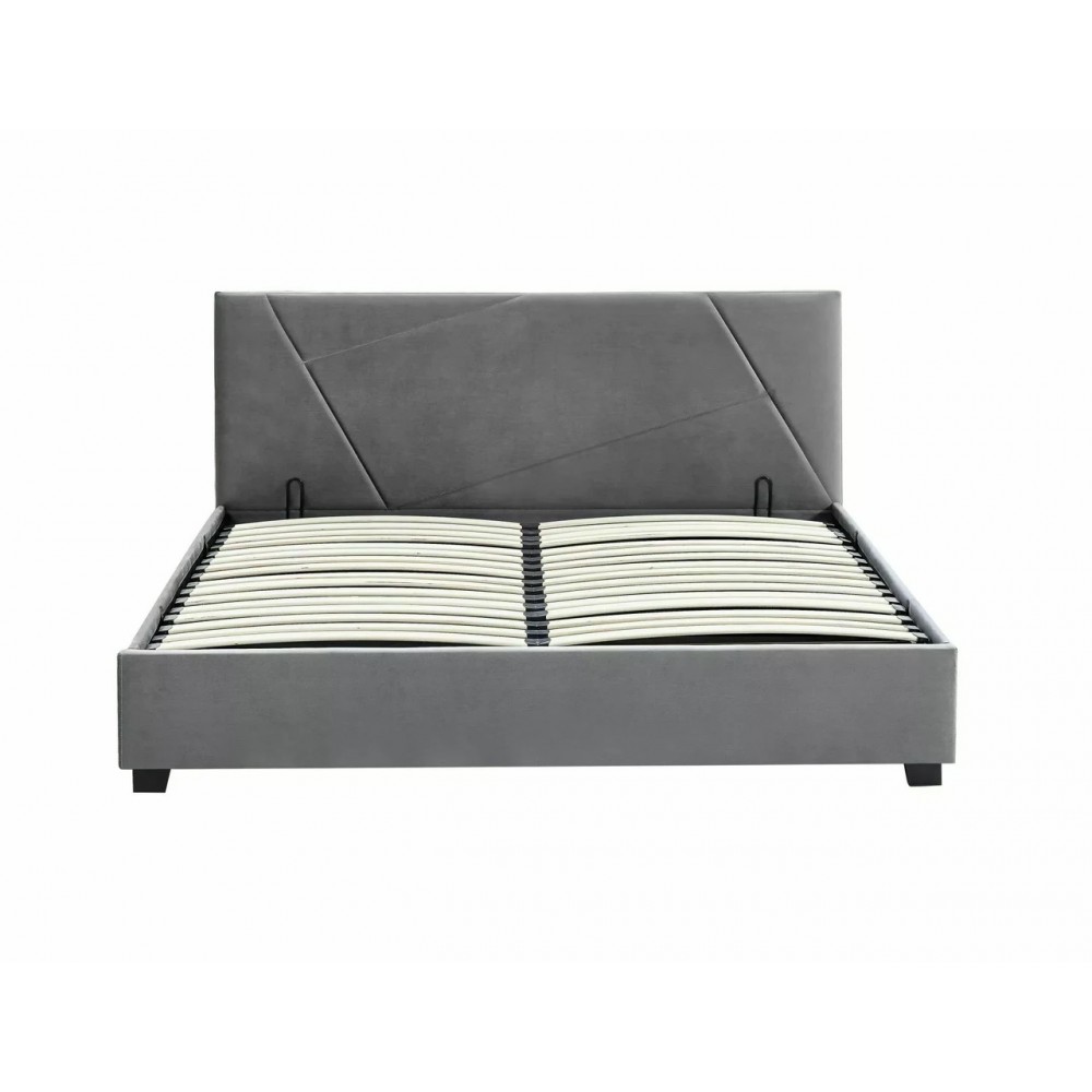 Ліжко Columbia Velvet 160x200 Signal сіре