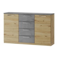Комод MEDIOLAN 04 160x200 Szynaka бежевый/графитовый