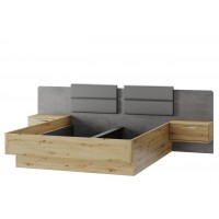 Кровать MEDIOLAN 02 160x200 Szynaka бежевый/графитовый