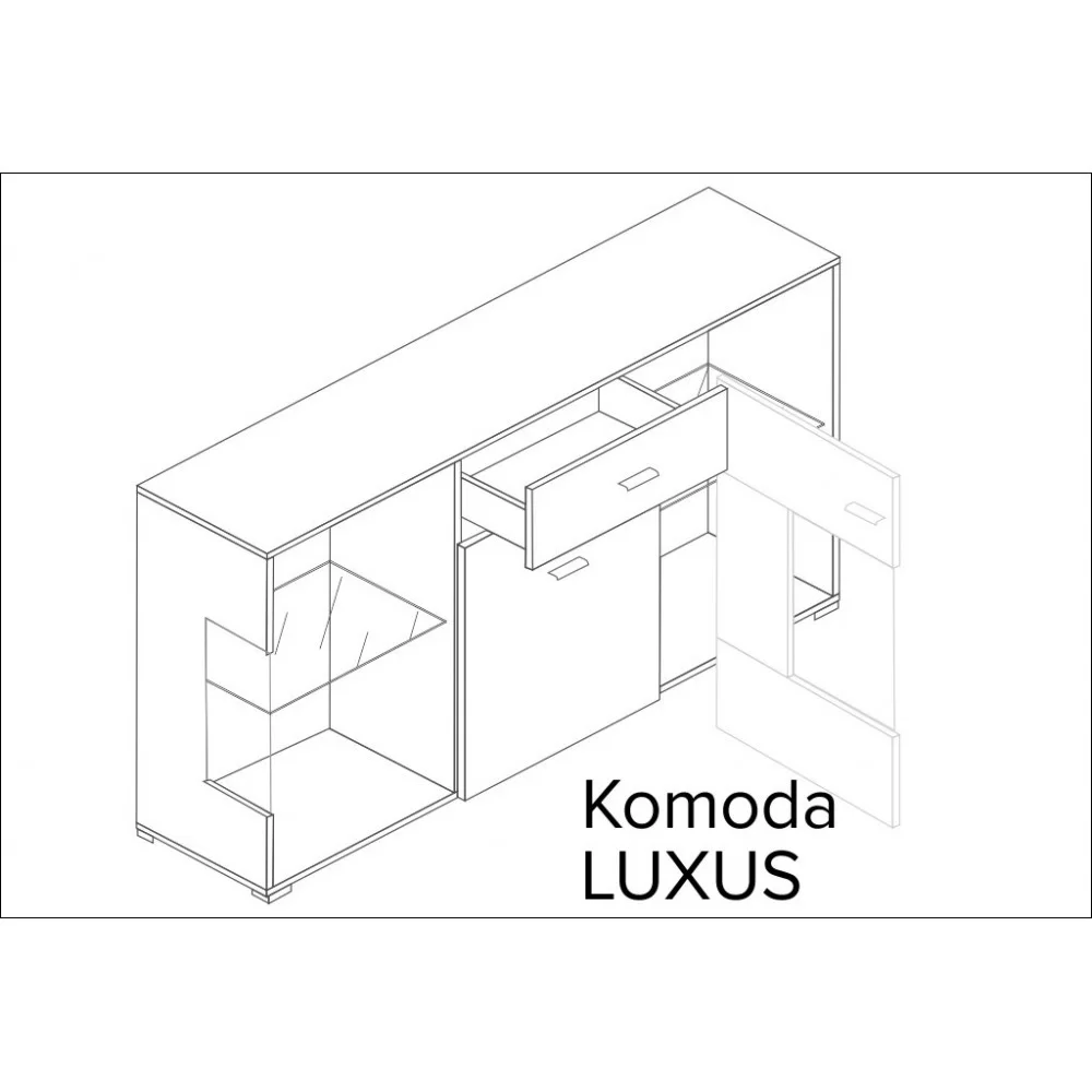 Комод Luxus AAAA Meble черный
